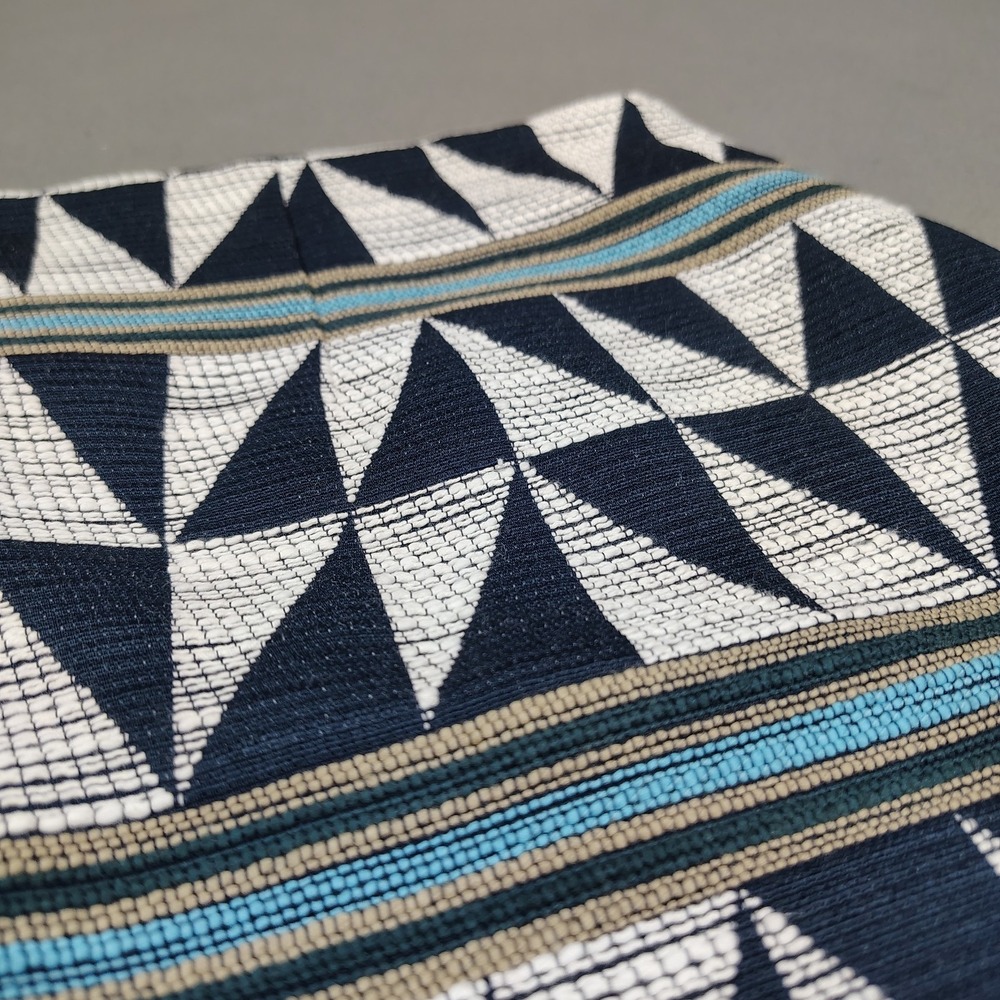 Ann Taylor‎ Pencil Skirt Women 4 Blue White Geometric Triangles Career New $89 - Picture 11 of 12